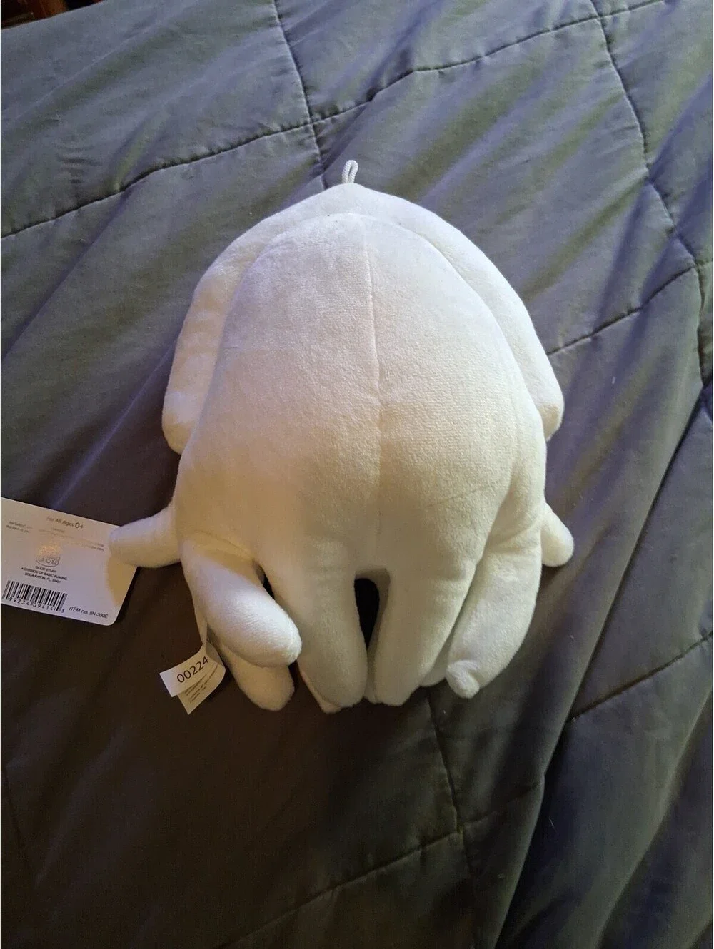 Nintendo Super Mario Kart White Blooper Ink Squid Plush w/Tags